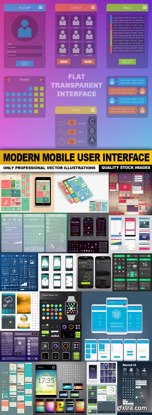 Modern Mobile User Interface - 20 Vector