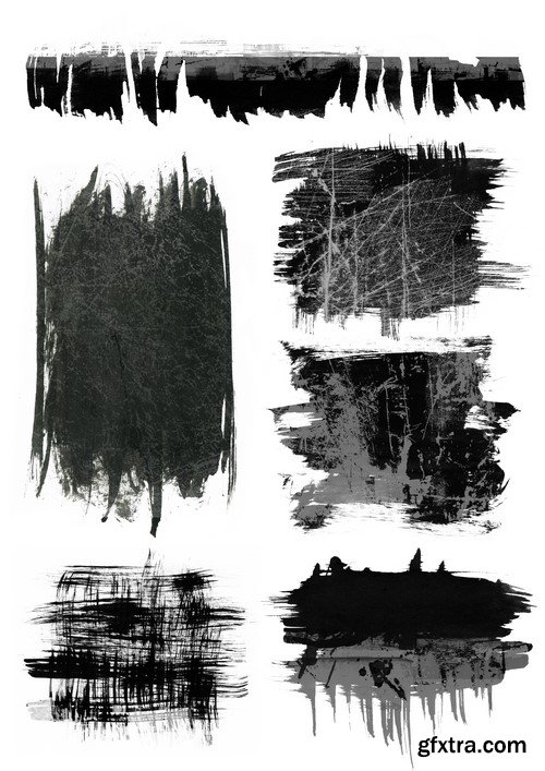 Abstract Paint Splatter Black and White - 15x JPEGs