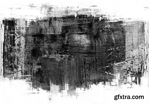 Abstract Paint Splatter Black and White - 15x JPEGs