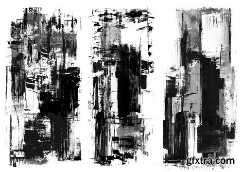 Abstract Paint Splatter Black and White - 15x JPEGs