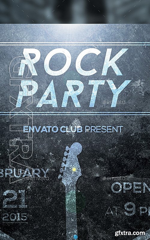 GraphicRiver - Rock Party Dark Flyer 10140167