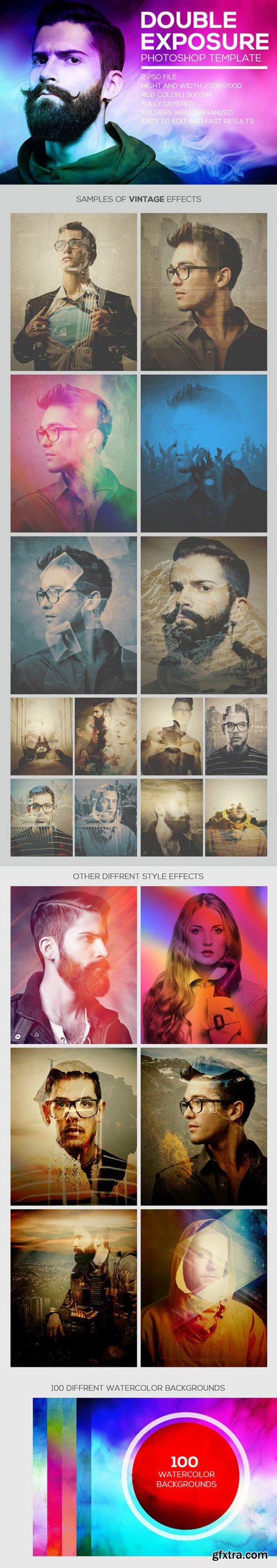 CM - Double Exposure Photoshop Template 521807