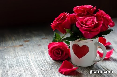 Collection Valentine's Day gift heart festive day rose flower 2-24 HQ Jpeg