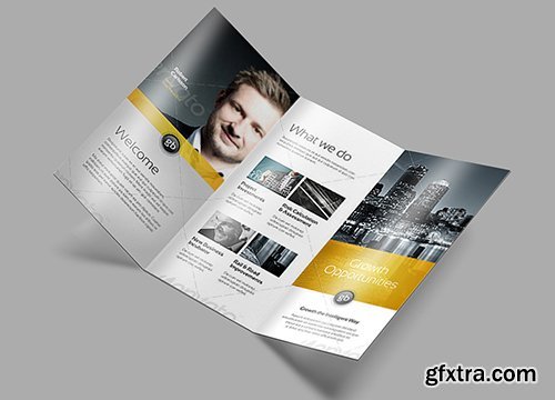 CreativeMarket Tri Fold Brochure Mock-Up