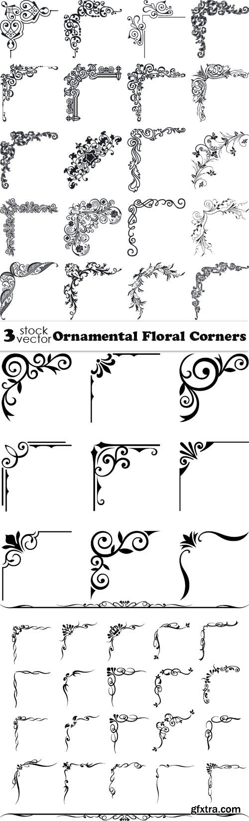 Vectors - Ornamental Floral Corners