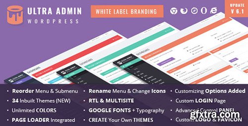 CodeCanyon - Ultra WordPress Admin Theme v6.1 - 9220673