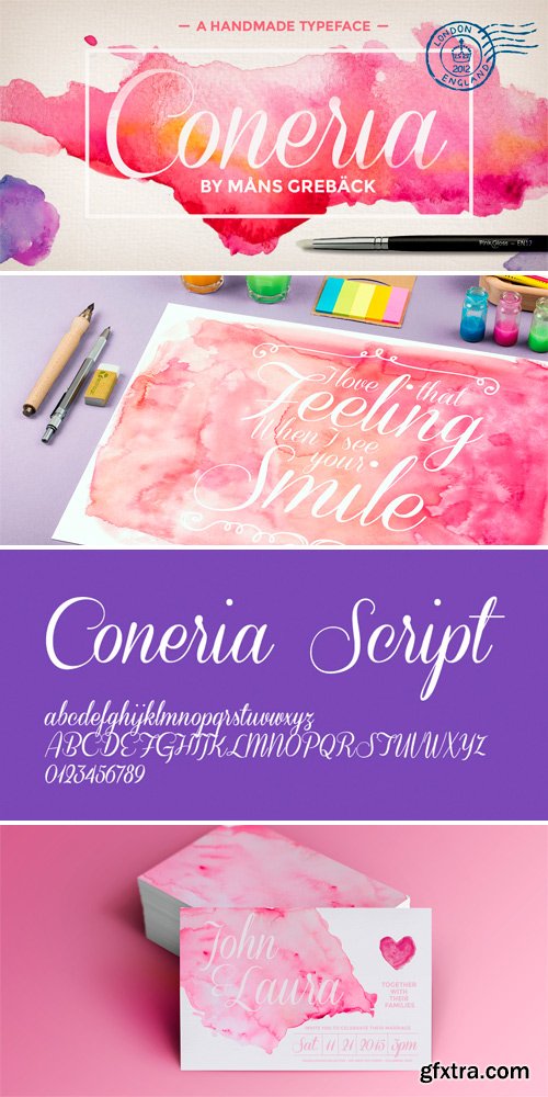 Coneria Script Font Family