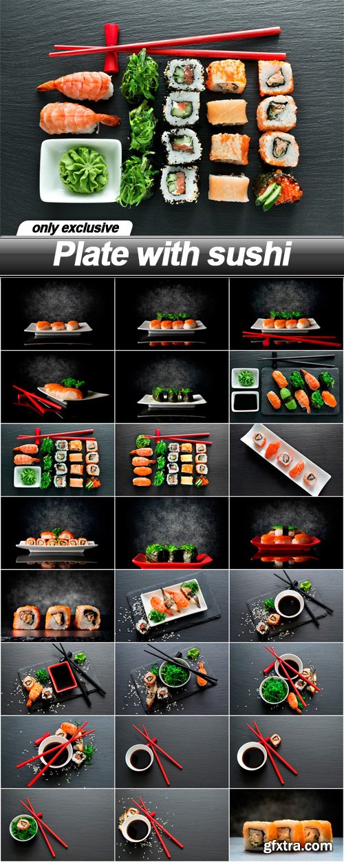 Plate with sushi - 24 UHQ JPEG