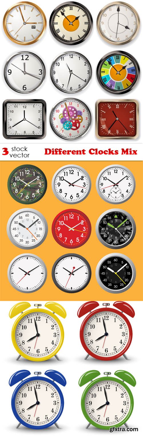 Vectors - Different Clocks Mix