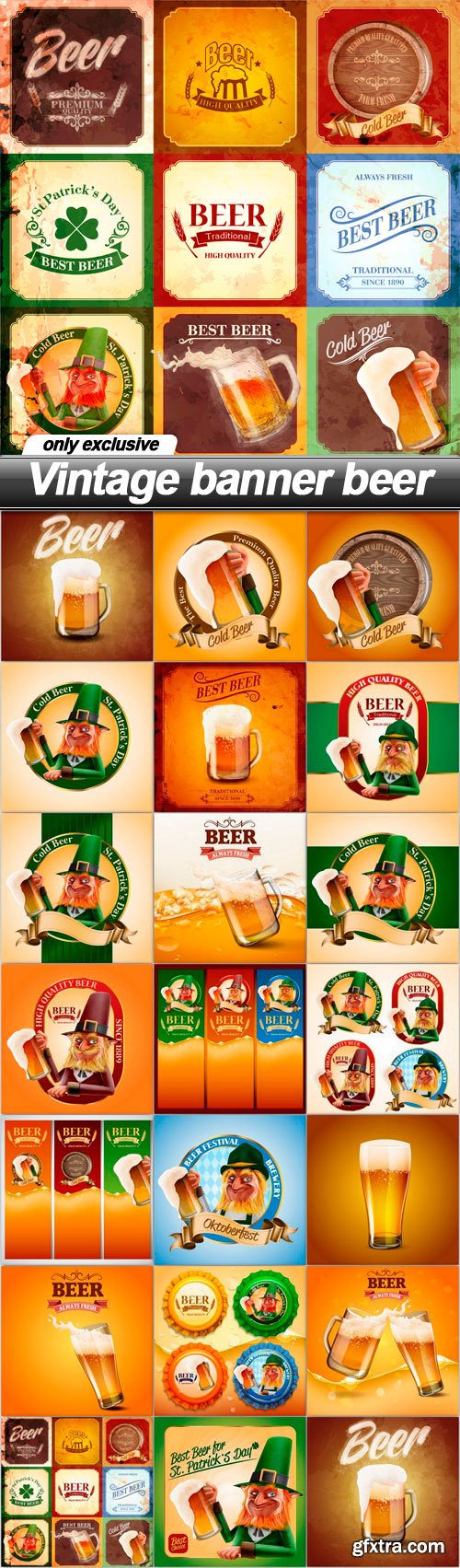 Vintage banner beer - 20 EPS