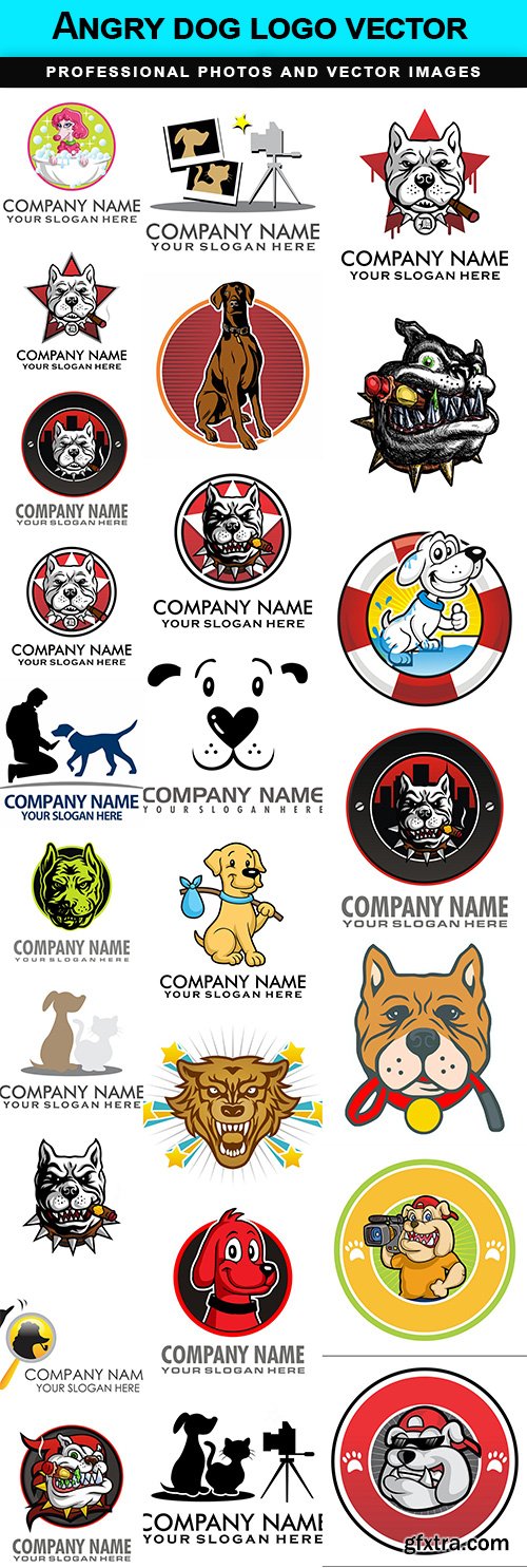 Angry dog logo vector