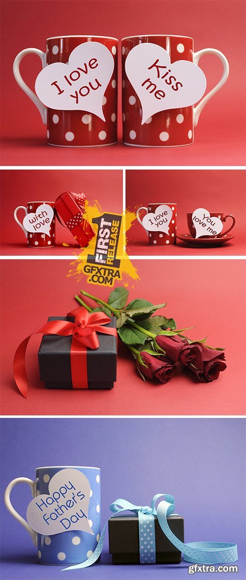 Stock Photo: Happy Valentines Day love theme gift