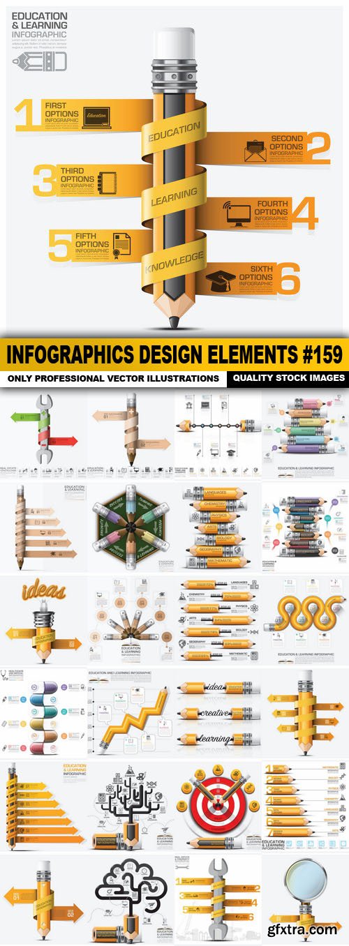 Infographics Design Elements #159 - 25 Vector