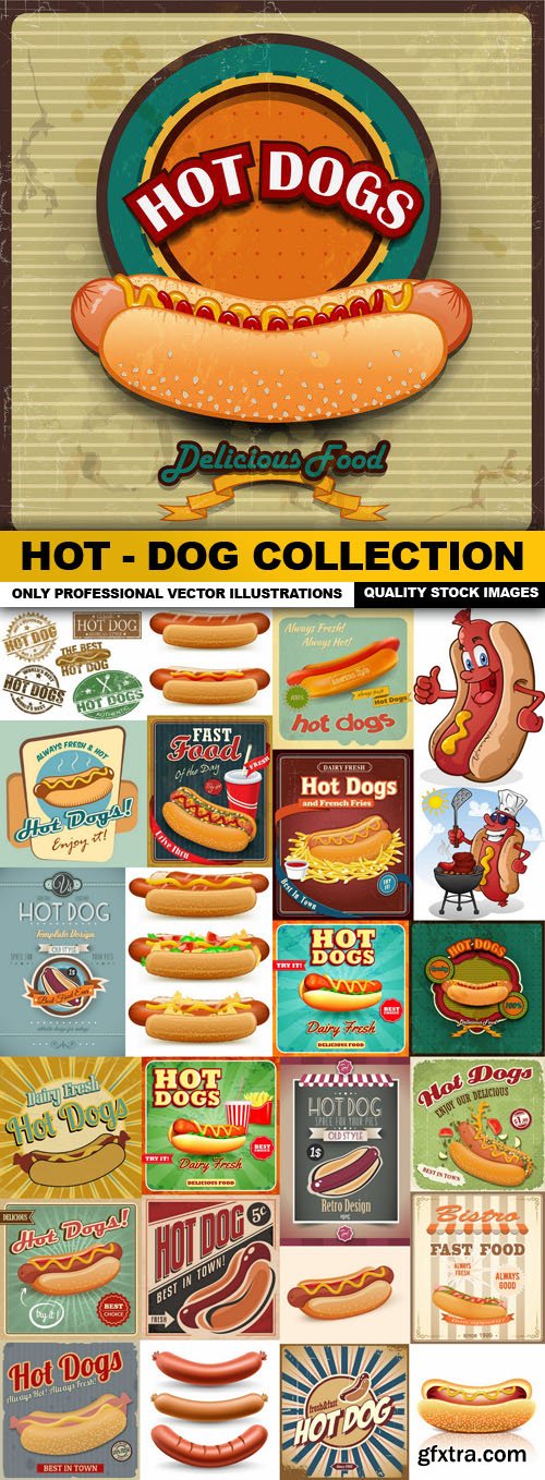 Hot - Dog Collection - 25 Vector