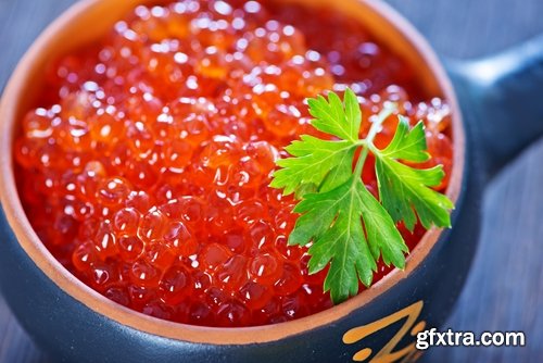 Collection caviar delicacy fish red black 25 HQ Jpeg