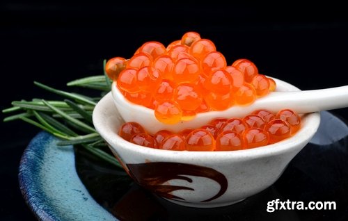 Collection caviar delicacy fish red black 25 HQ Jpeg