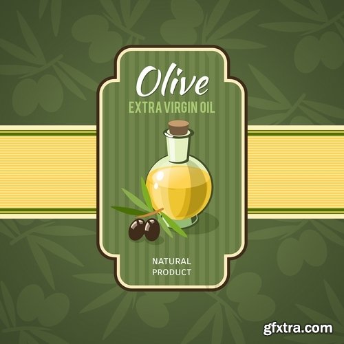 Collection of vector image olive olive tree food meal 25 EPS