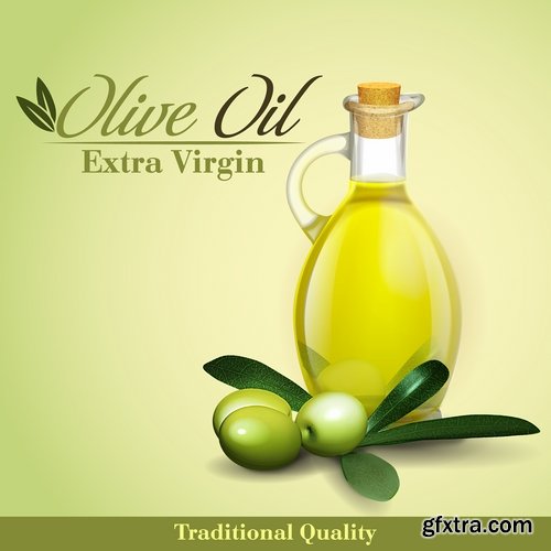 Collection of vector image olive olive tree food meal 25 EPS