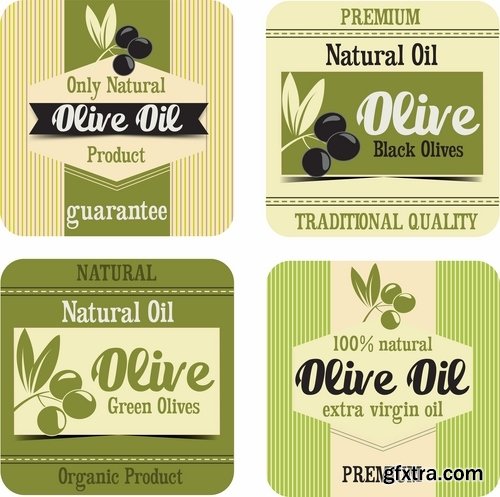 Collection of vector image olive olive tree food meal 25 EPS