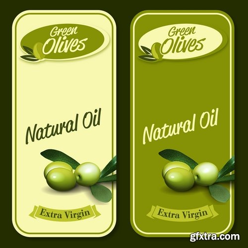 Collection of vector image olive olive tree food meal 25 EPS