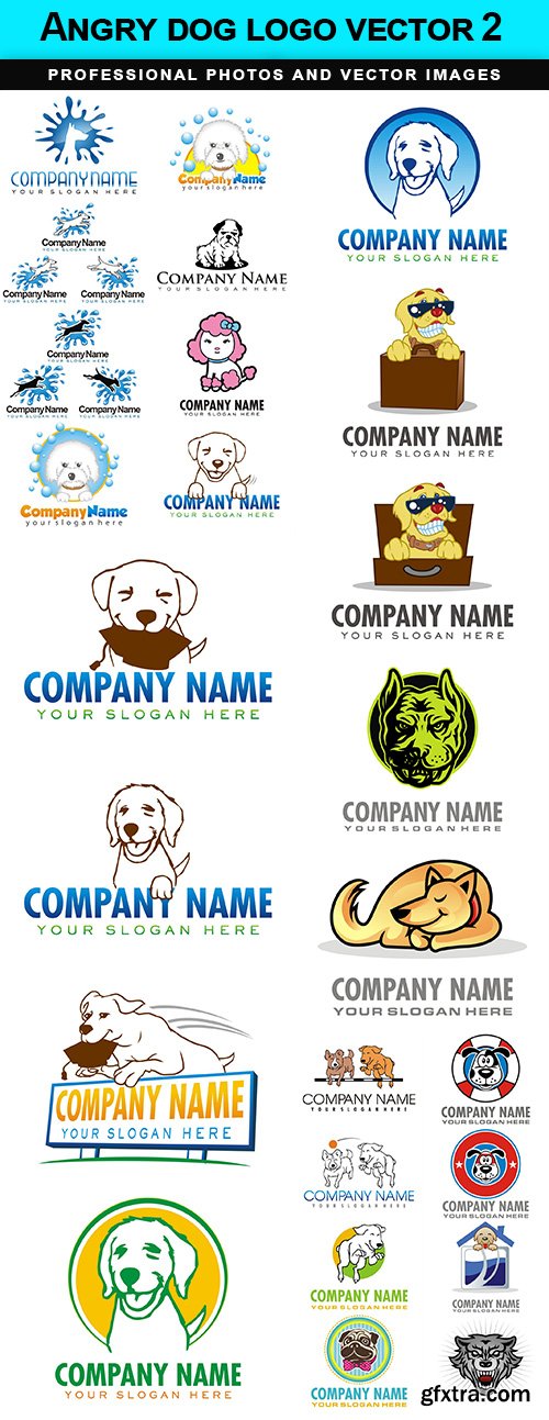 Angry dog logo vector 2