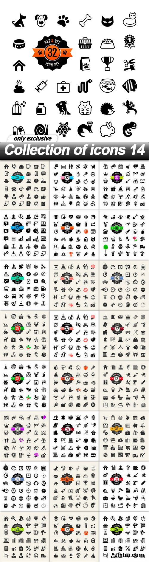 Collection of icons 14 - 25 EPS