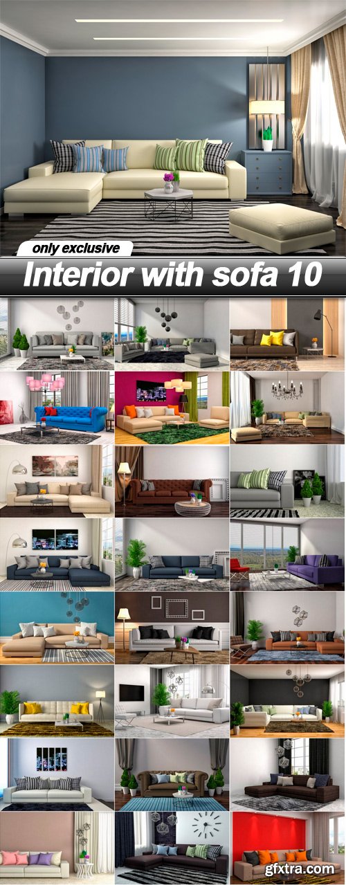 Interior with sofa 10 - 25 UHQ JPEG