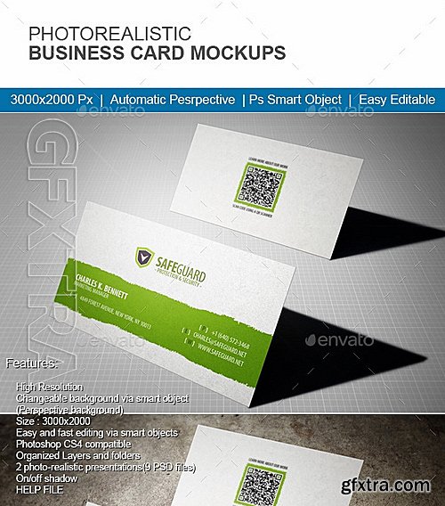 GraphicRiver - Photorealistic Business Card Mock-Up 11470833