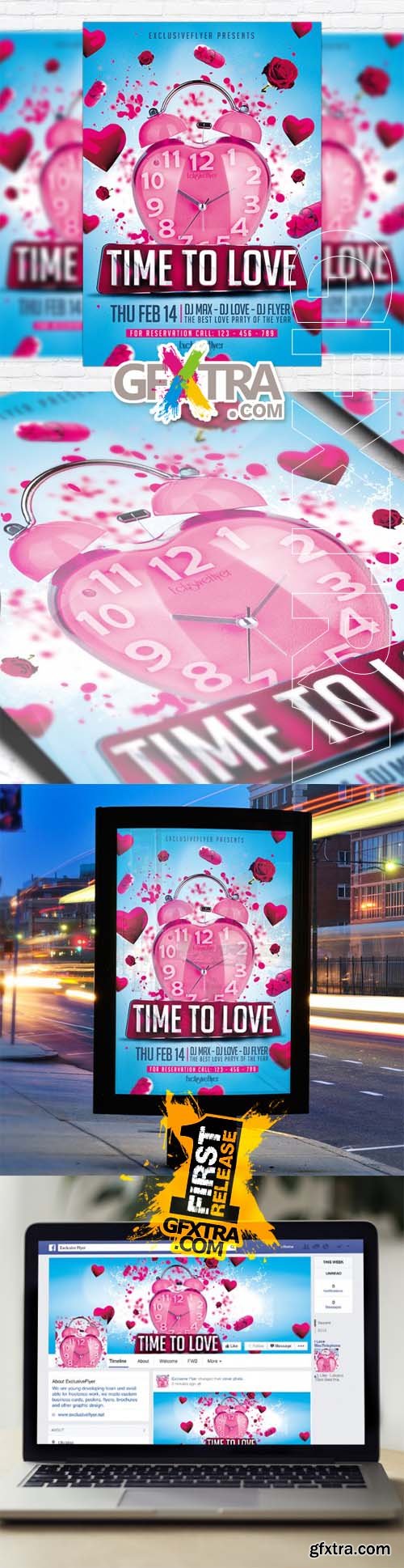 Time to Love – Flyer Template + Facebook Cover