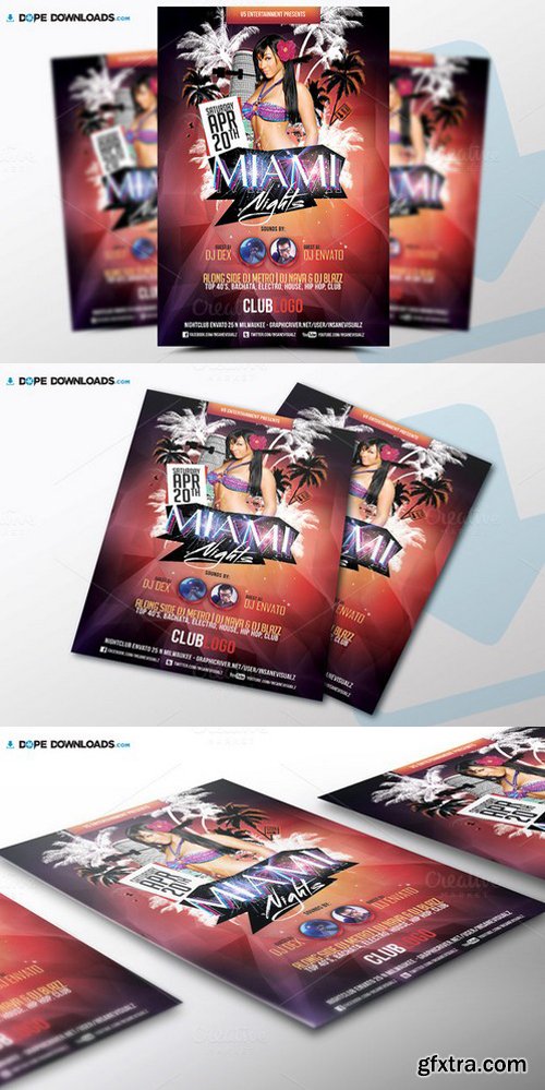 CM - Miami Nights Flyer Template 523639