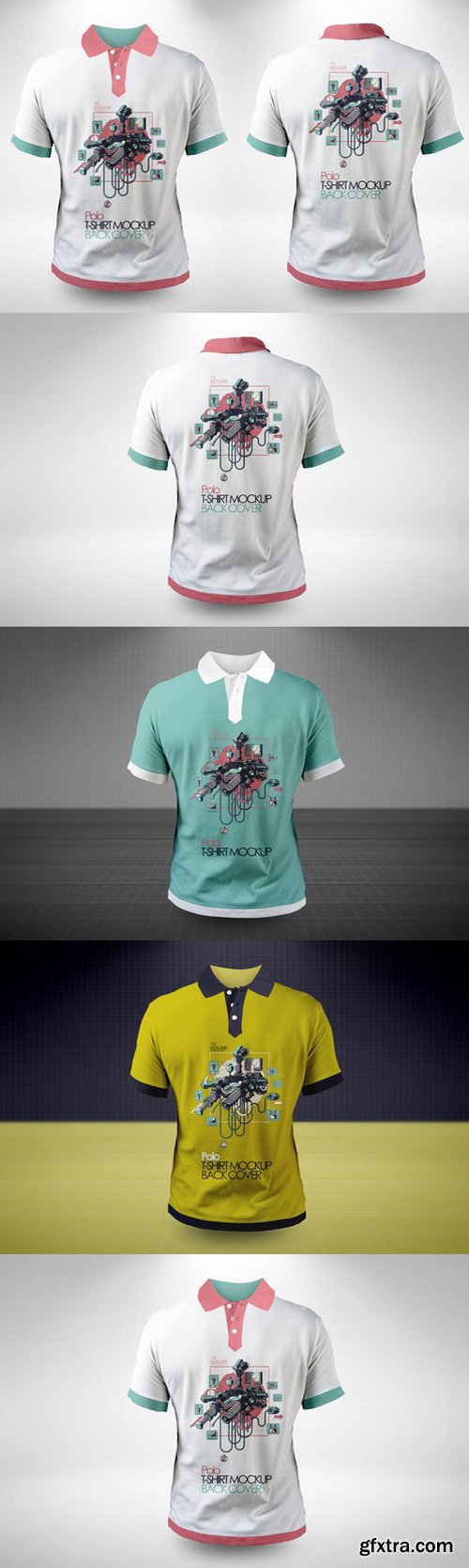 CM - Polo T-shirt Back & Front Mock-ups 523564