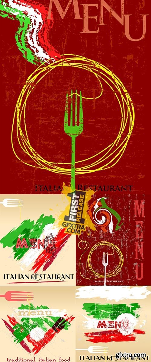 Stock: Menu design, italian restaurant