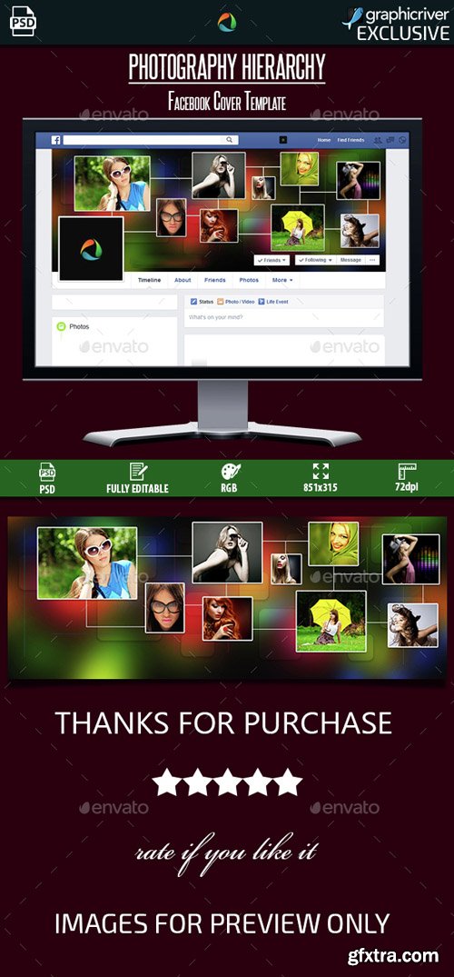 GR - Photography Hierarchy Facebook Cover Template 14743555