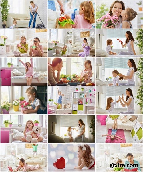 Collection of mother and daughter happy family baby joy 25 HQ Jpeg