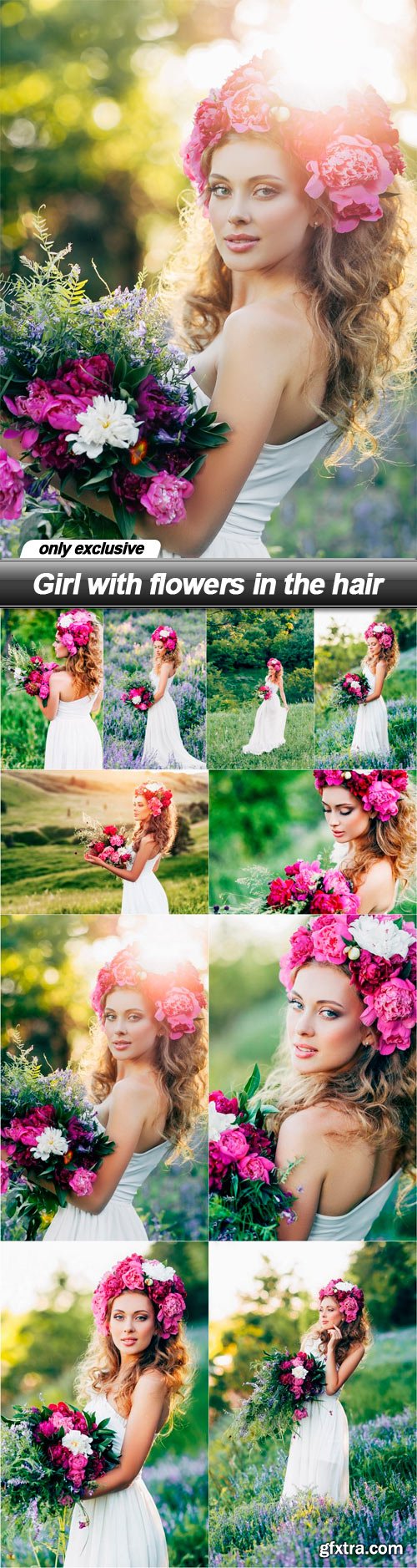 Girl with flowers in the hair - 10 UHQ JPEG