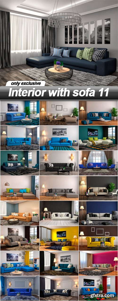 Interior with sofa 11 - 25 UHQ JPEG