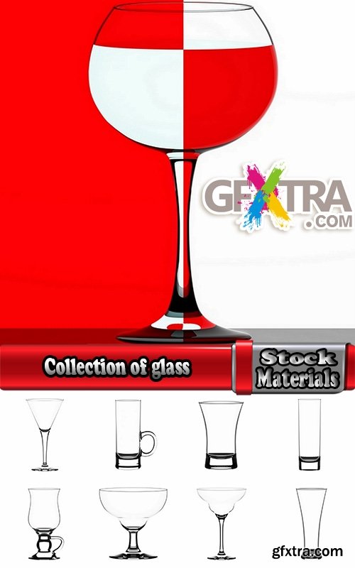 Collection of glass container goblet jar 25 HQ Jpeg