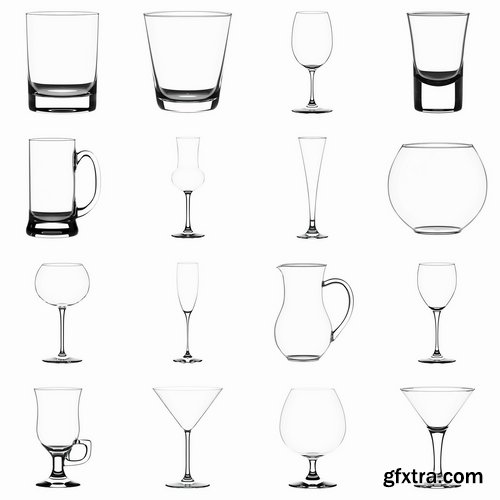 Collection of glass container goblet jar 25 HQ Jpeg