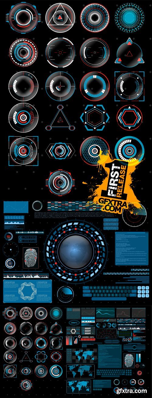 HUD Elements Pack Vector