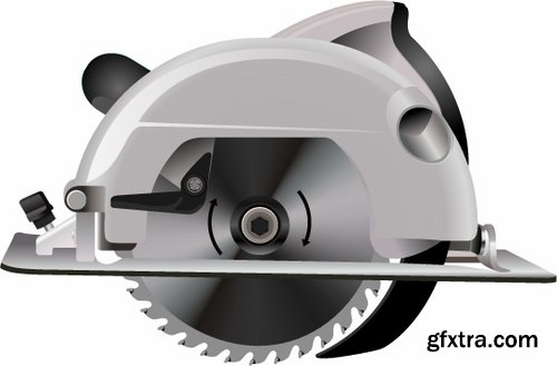 Collection vector picture power circular saw 25 HQ Jpeg