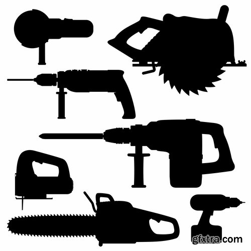 Collection vector picture power circular saw 25 HQ Jpeg