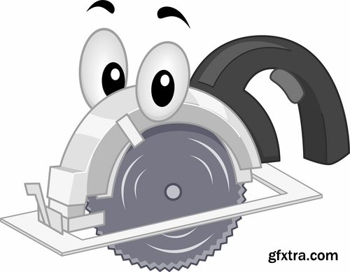 Collection vector picture power circular saw 25 HQ Jpeg