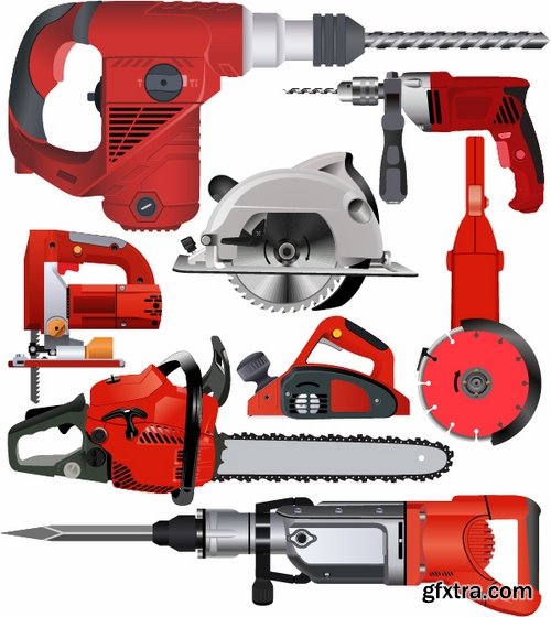 Collection vector picture power circular saw 25 HQ Jpeg