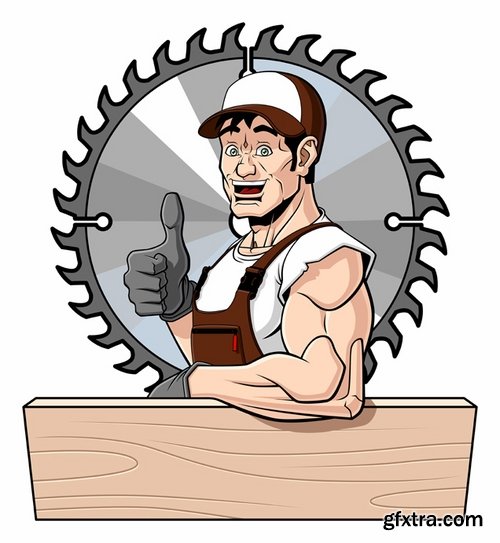 Collection vector picture power circular saw 25 HQ Jpeg