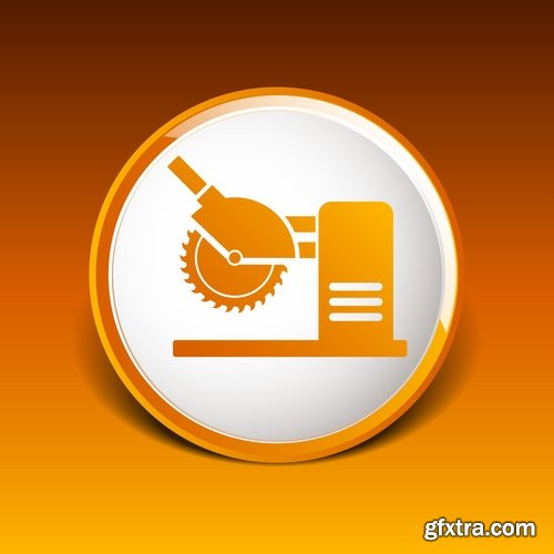 Collection vector picture power circular saw 25 HQ Jpeg