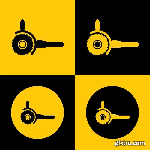 Collection vector picture power circular saw 25 HQ Jpeg