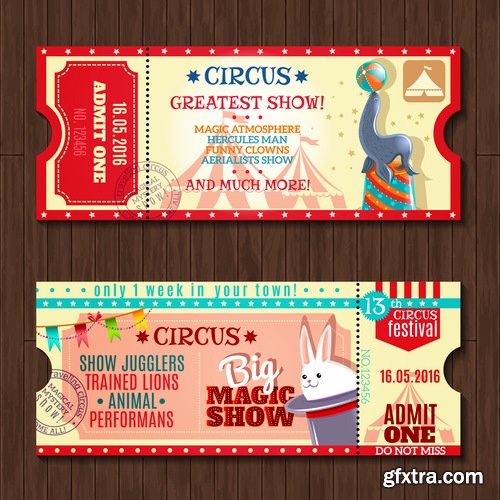 Collection vector picture circus clown circus actor 25 EPS