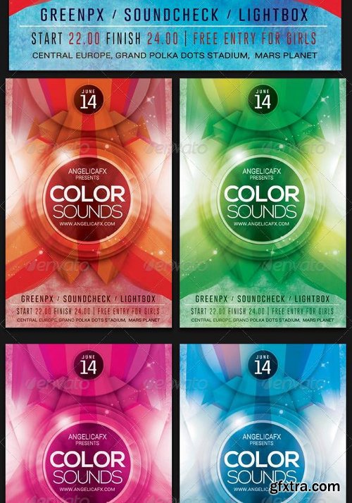 GraphicRiver Color Sounds Flyer Template 7335407