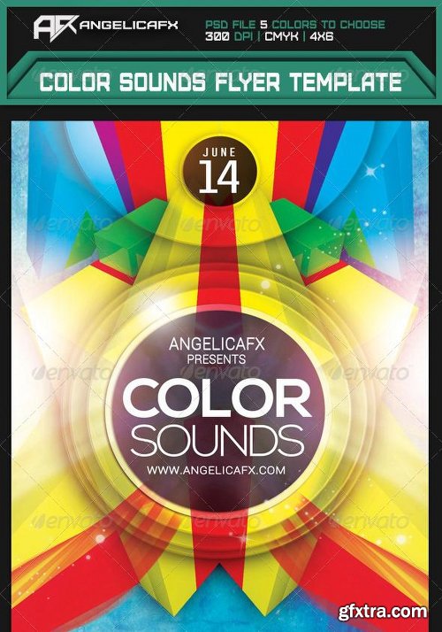 GraphicRiver Color Sounds Flyer Template 7335407