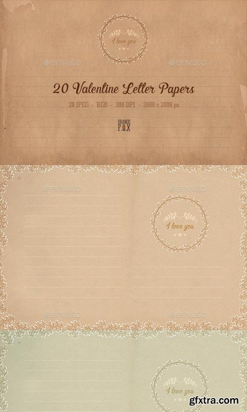 GraphicRiver 20 Valentine Letter Papers 14334121